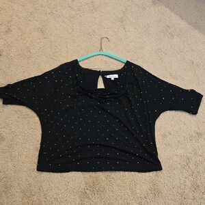 Jennifer Lopez Black Studded Women's Top Size XL